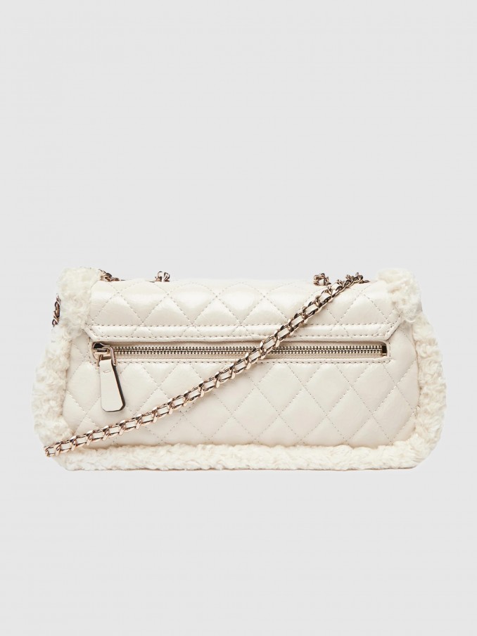 Bolsos de Hombro Mujer Crema Guess