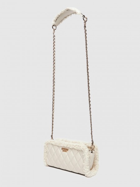 Bolsos de Hombro Mujer Crema Guess Bolsos de Hombro Mujer Crema Guess