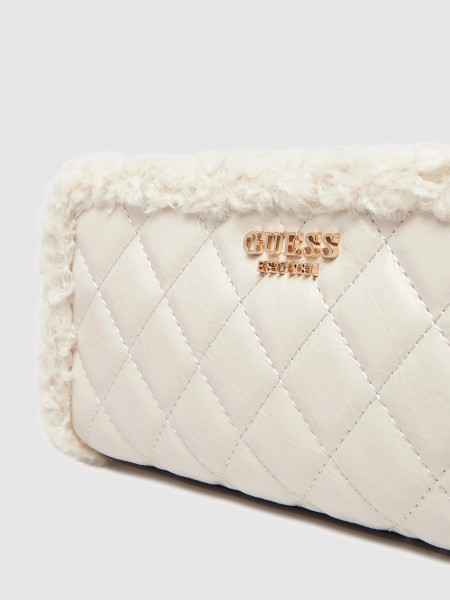 Bolsos de Hombro Mujer Crema Guess Bolsos de Hombro Mujer Crema Guess