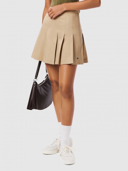 Skirt Woman Beige Lacoste