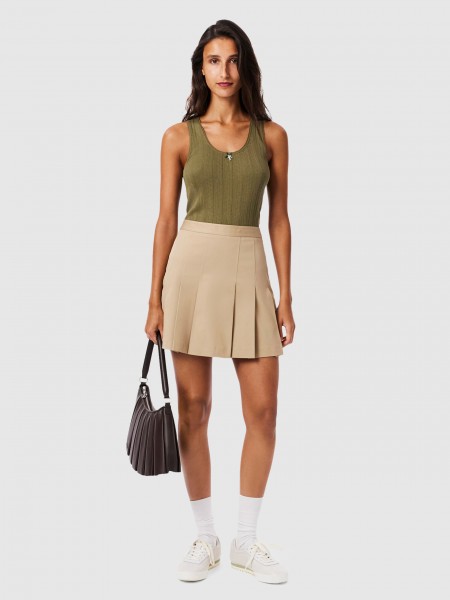 Skirt Woman Beige Lacoste