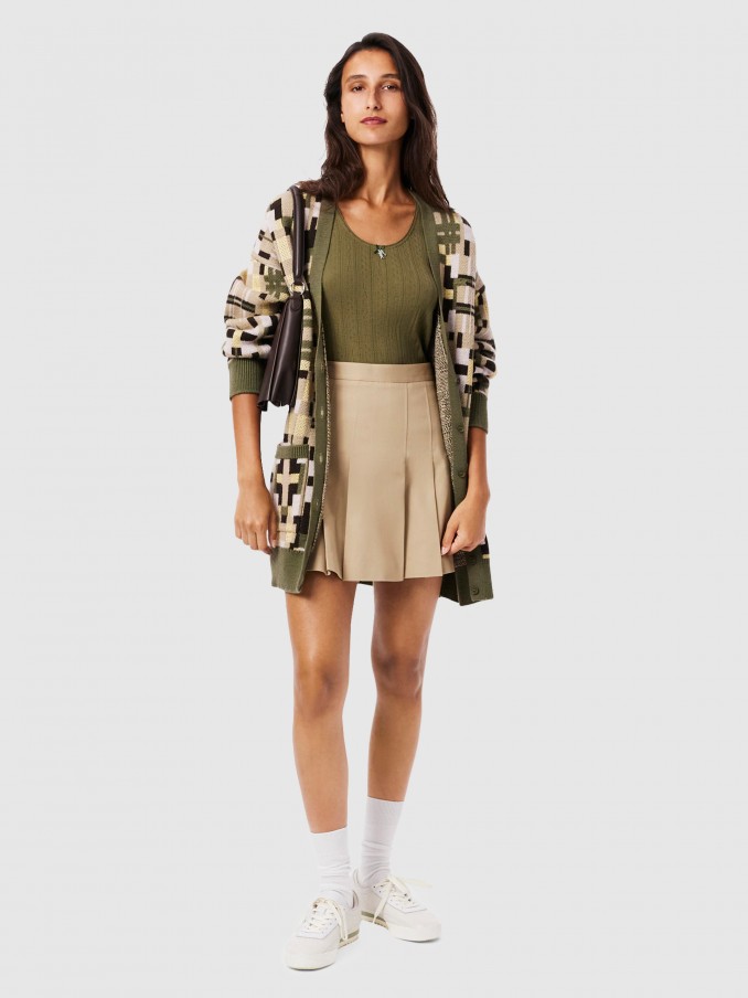 Skirt Woman Beige Lacoste