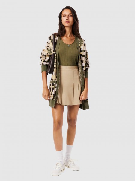 Skirt Woman Beige Lacoste