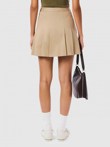 Skirt Woman Beige Lacoste