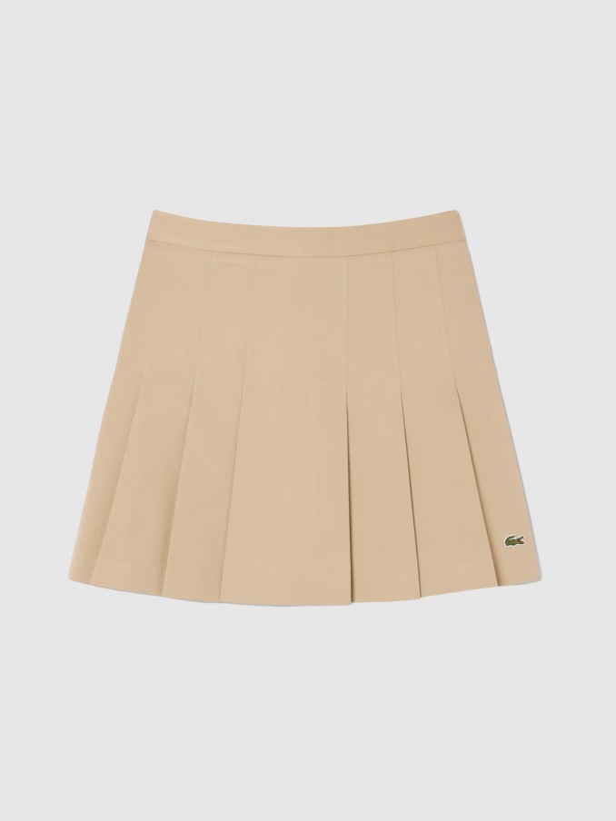 Skirt Woman Beige Lacoste