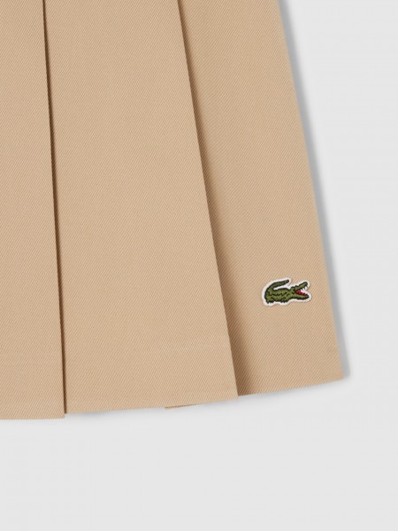 Skirt Woman Beige Lacoste