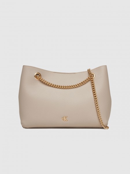 Shoulder Bags Woman Beige Calvin Klein