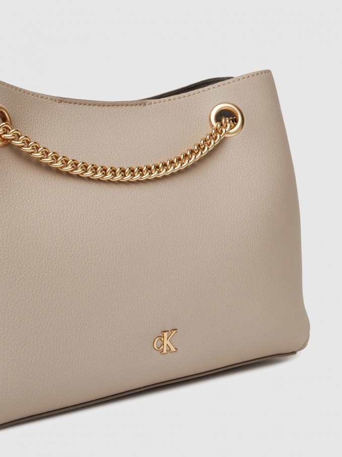 Shoulder Bags Woman Beige Calvin Klein