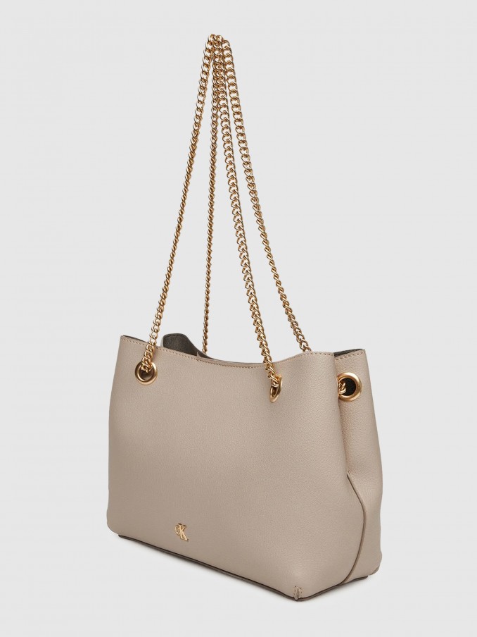 Shoulder Bags Woman Beige Calvin Klein