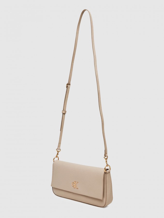 Shoulder Bags Woman Beige Calvin Klein
