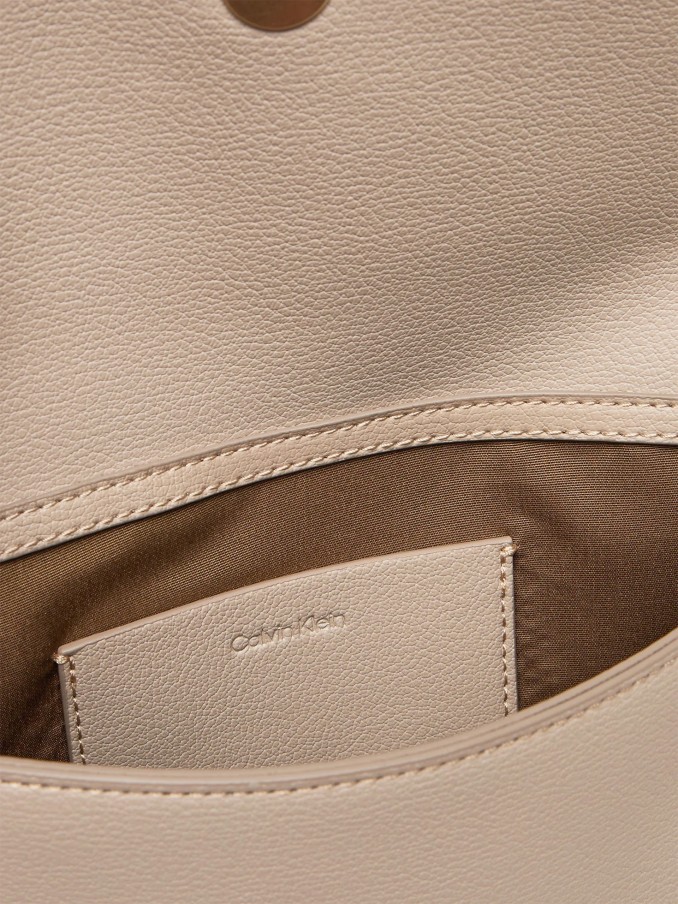 Shoulder Bags Woman Beige Calvin Klein