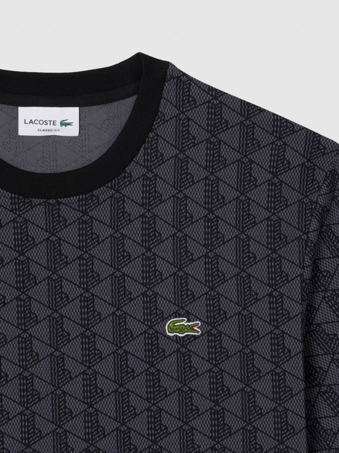 Camiseta Hombre Gris Lacoste