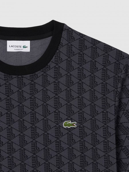 Camiseta Hombre Gris Lacoste