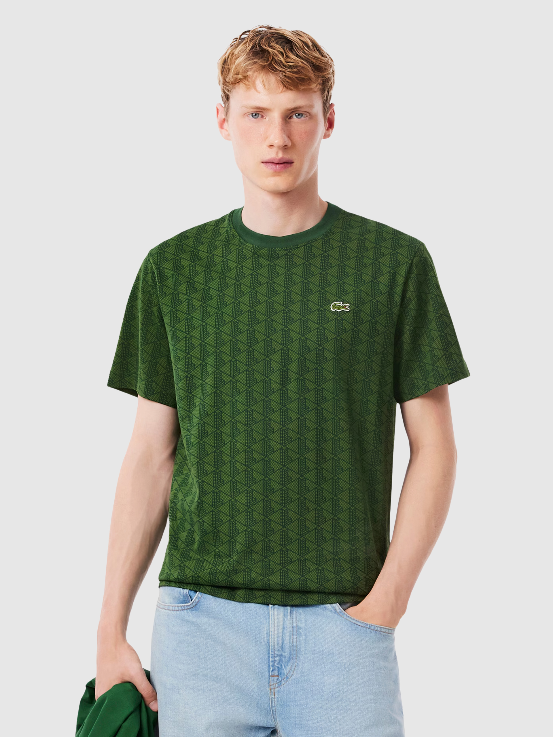 Camiseta Hombre Verde Lacoste