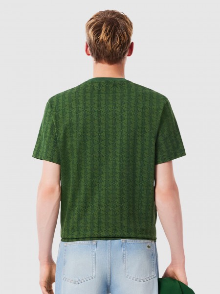 Camiseta Hombre Verde Lacoste