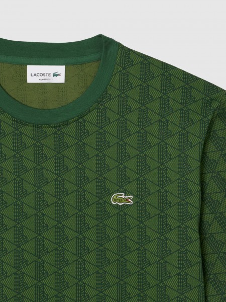 Camiseta Hombre Verde Lacoste