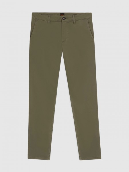 Pantalones Hombre Verde Boss Orange