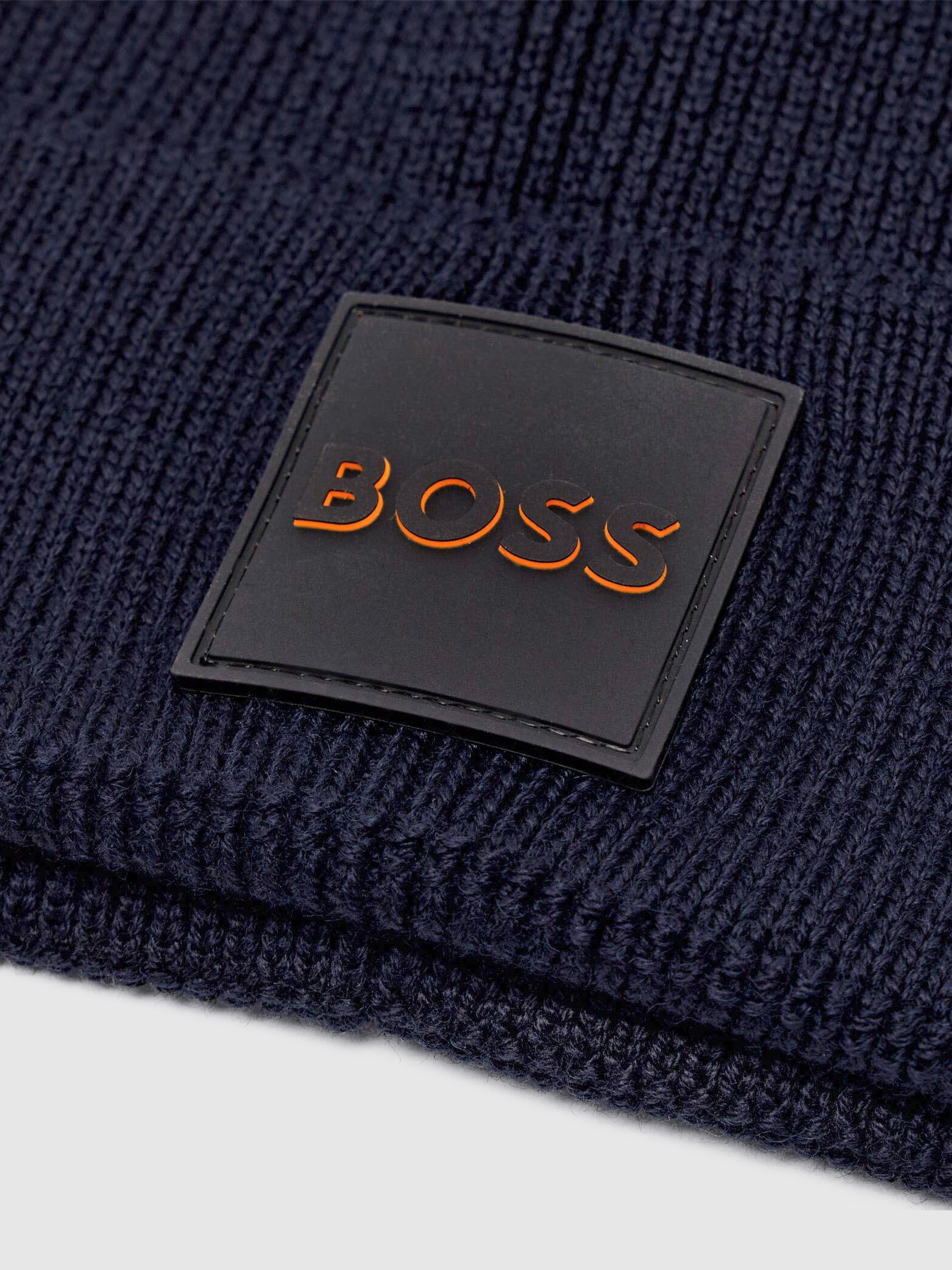 Gorro Hombre Azul Marino Boss Orange