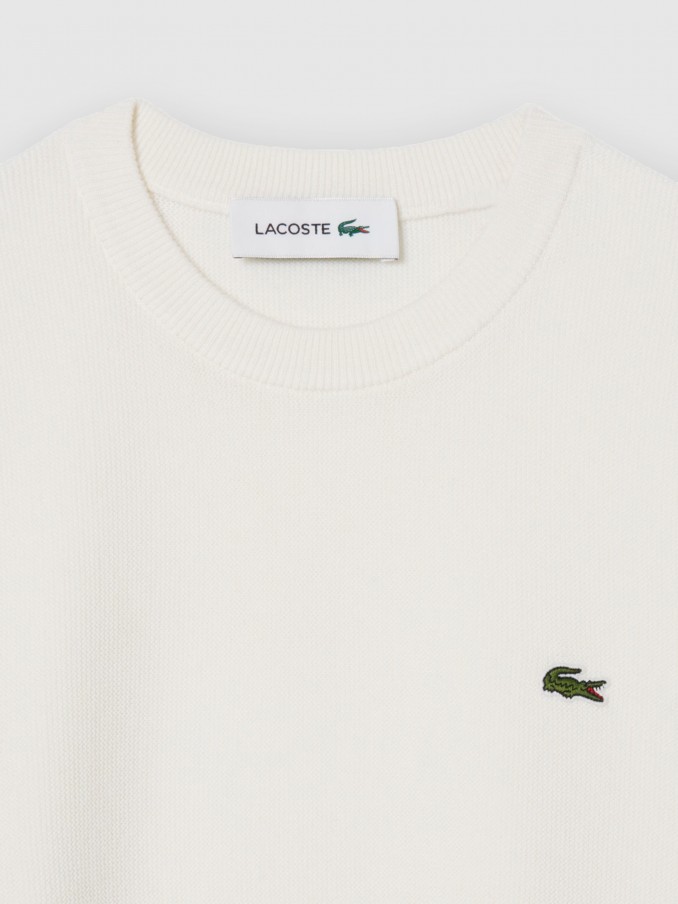 Pullover Woman Cream Lacoste