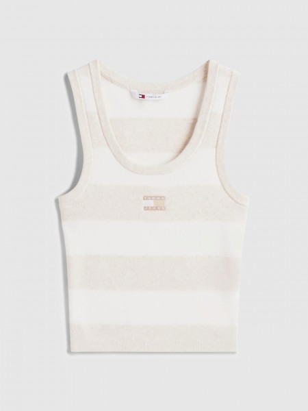 Blusa Mujer Crema Tommy Jeans