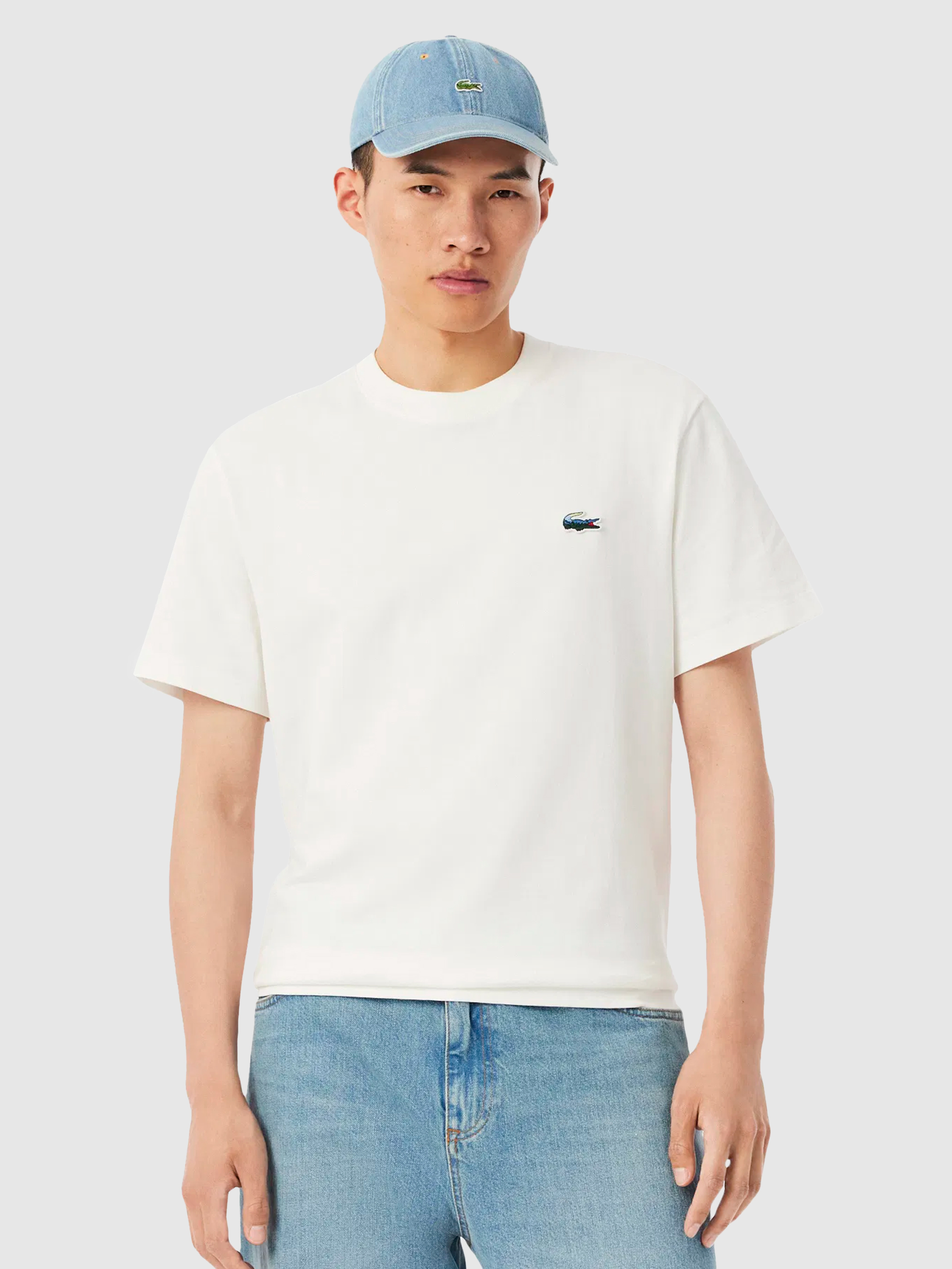 Camiseta Hombre Blanco Lacoste