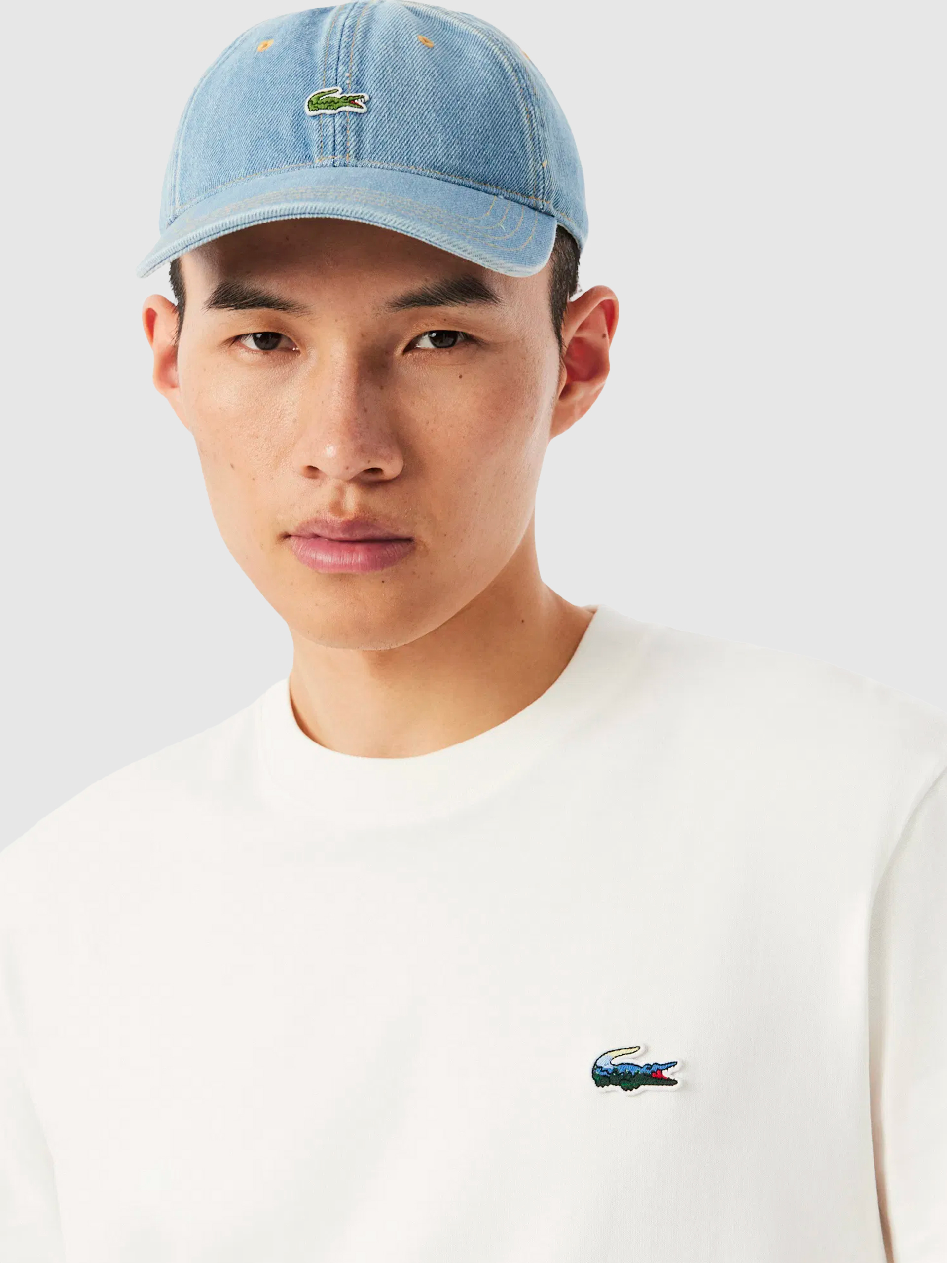 Camiseta Hombre Blanco Lacoste
