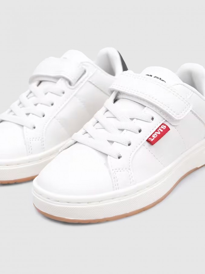 Sneakers Boy White W / Blue Levis