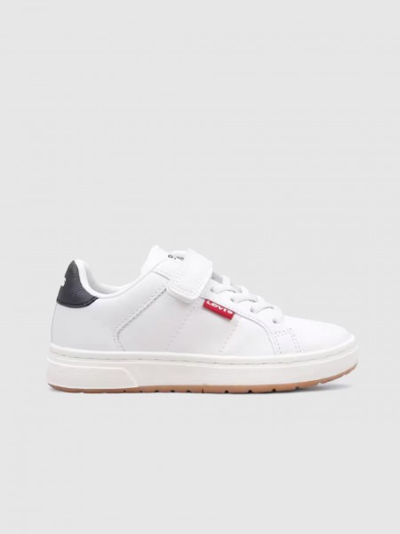Sneakers Boy White W / Blue Levis