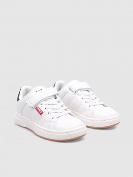 Tenis Niño Blanco Con Azul Levis Tenis Niño Blanco Con Azul Levis