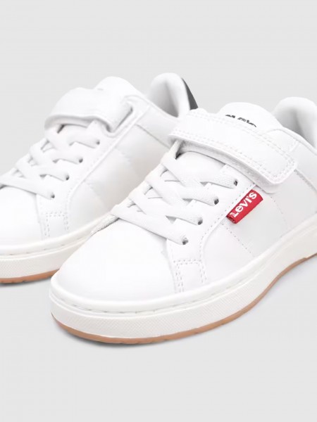Tenis Niño Blanco Con Azul Levis Tenis Niño Blanco Con Azul Levis