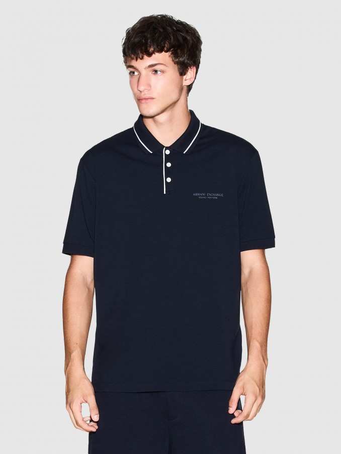 Polo Hombre Azul Marino Armani Exchange