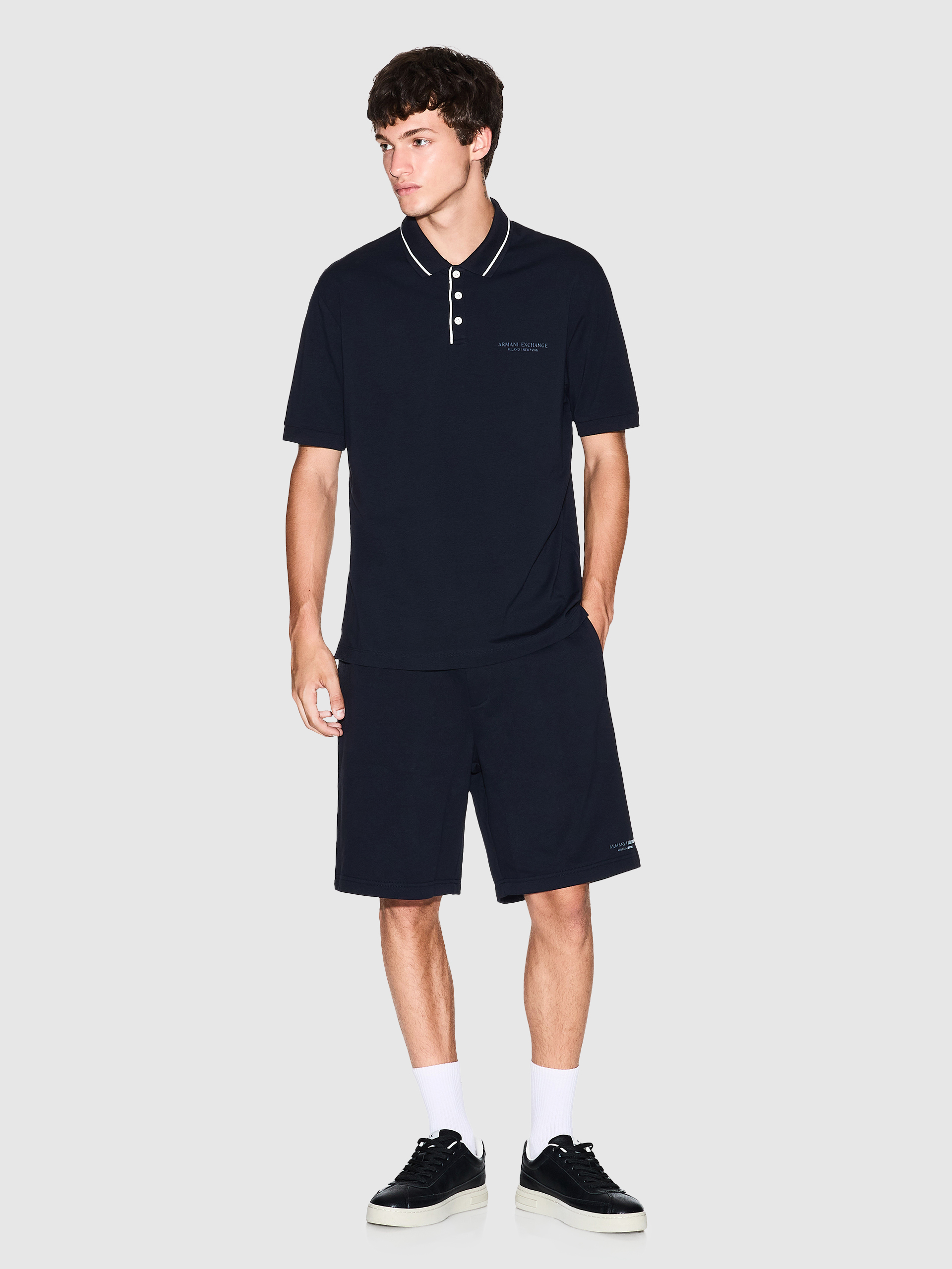 Polo Shirt Man Navy Blue Armani Exchange