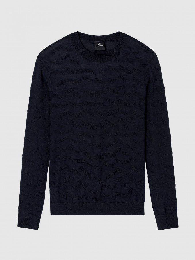 Sueter Hombre Azul Marino Armani Exchange