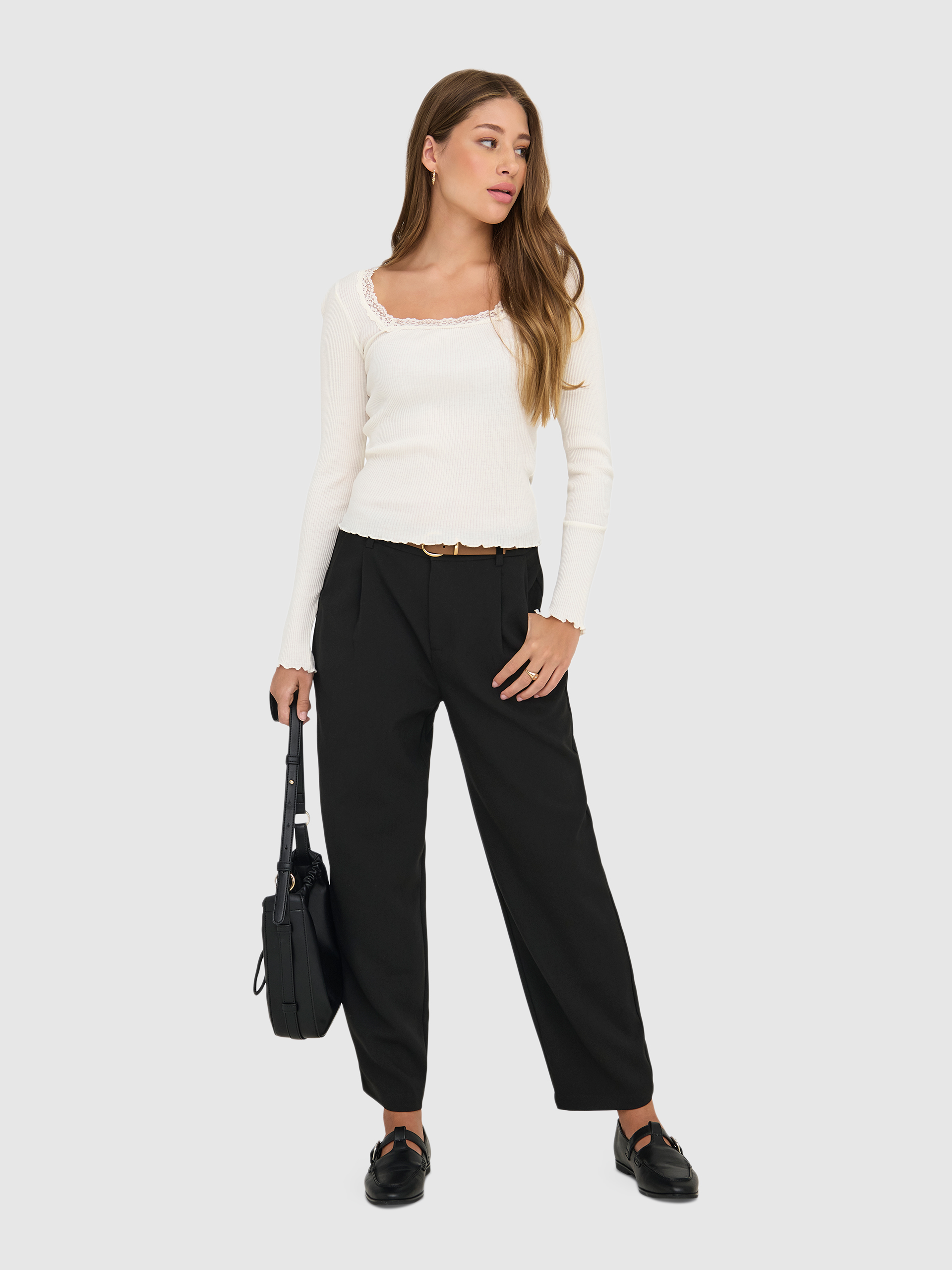 Pantalones Mujer Negro Only