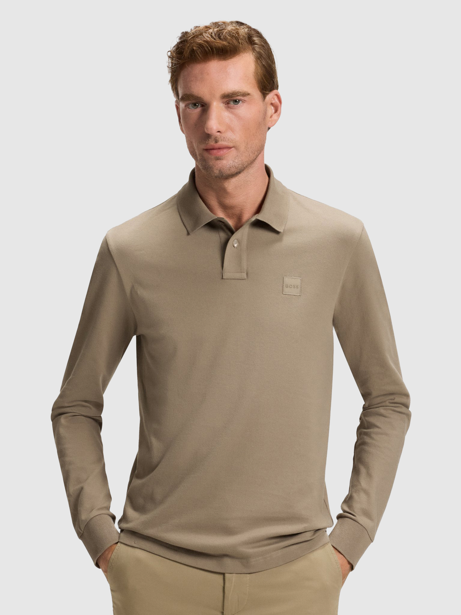 Polo Hombre Castaño Claro Boss Orange