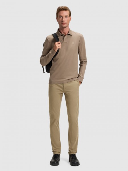 Polo Hombre Castaño Claro Boss Orange Polo Hombre Castaño Claro Boss Orange