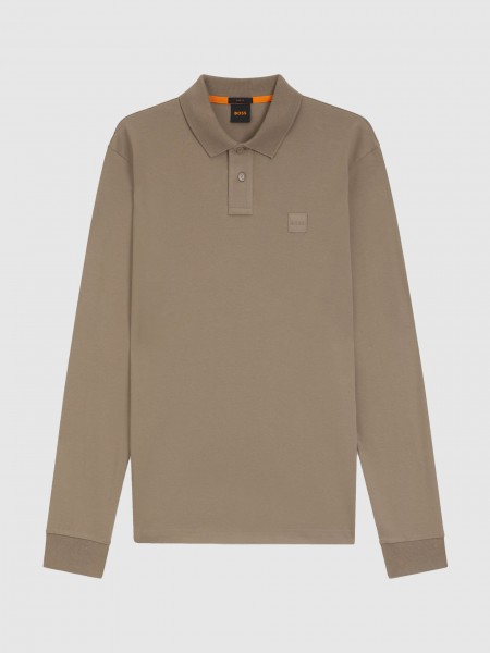 Polo Hombre Castaño Claro Boss Orange Polo Hombre Castaño Claro Boss Orange