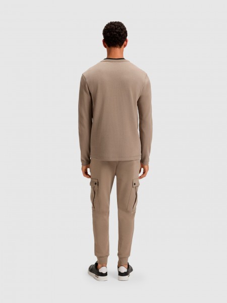 Sueter Hombre Castao Claro Boss Orange