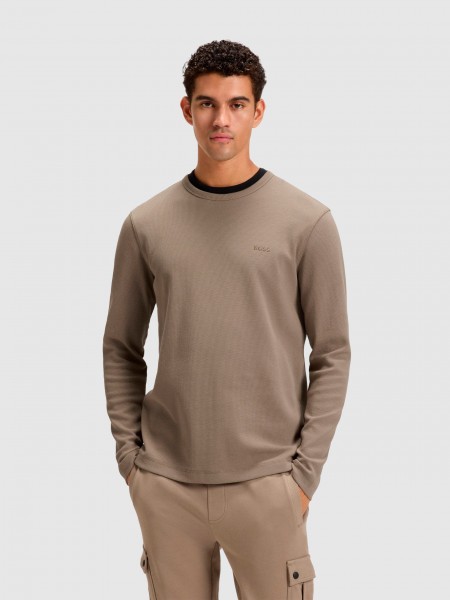 Sueter Hombre Castao Claro Boss Orange