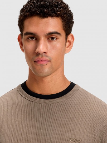 Sueter Hombre Castao Claro Boss Orange