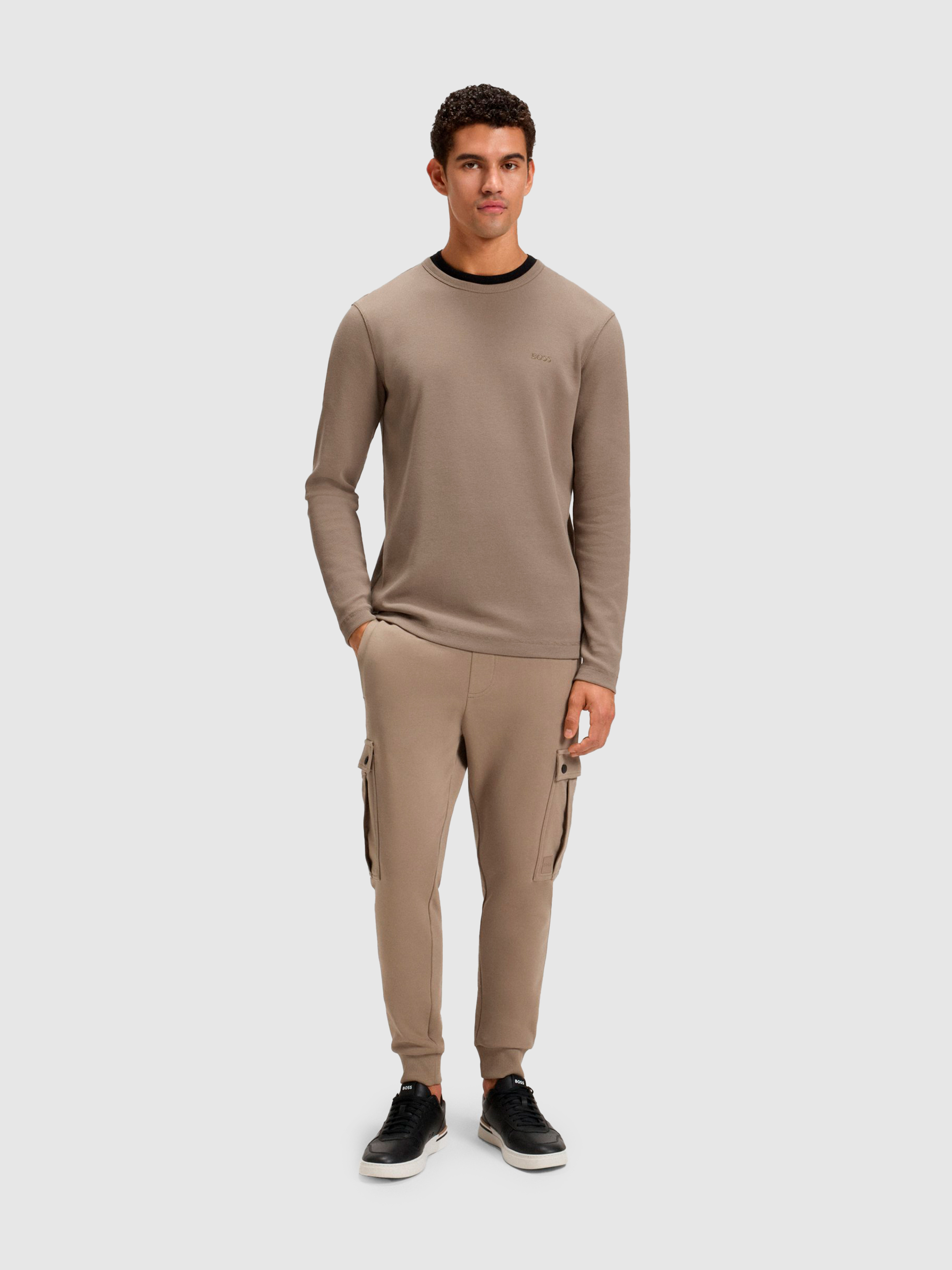 Sueter Hombre Castaño Claro Boss Orange