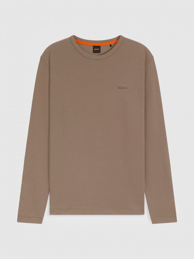 Sueter Hombre Castao Claro Boss Orange