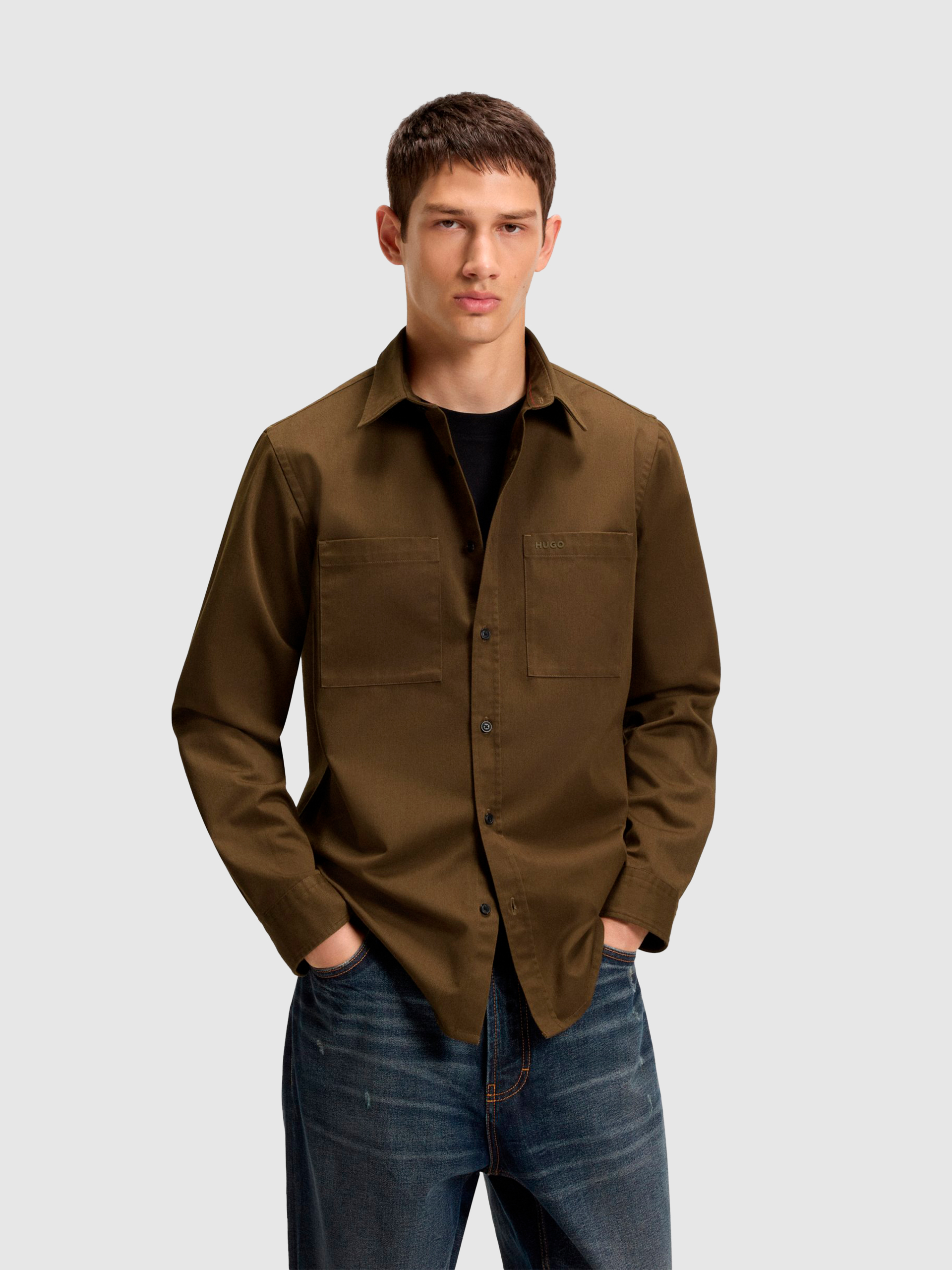Camisa Hombre Verde Hugo Boss