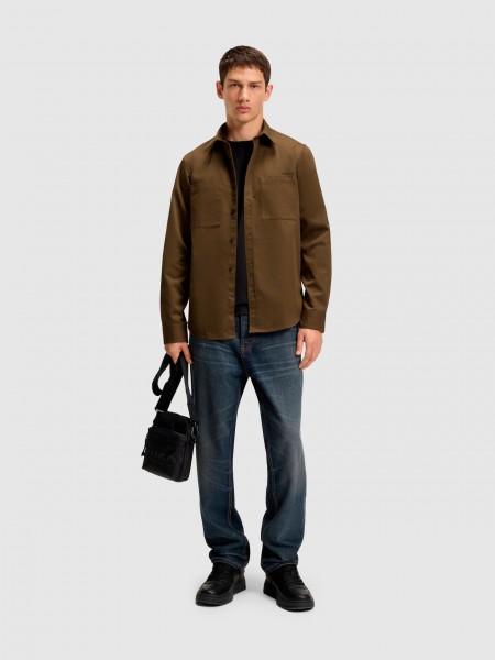 Shirt Man Green Hugo Boss