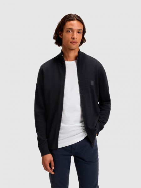 Jacket Man Navy Blue Boss Orange