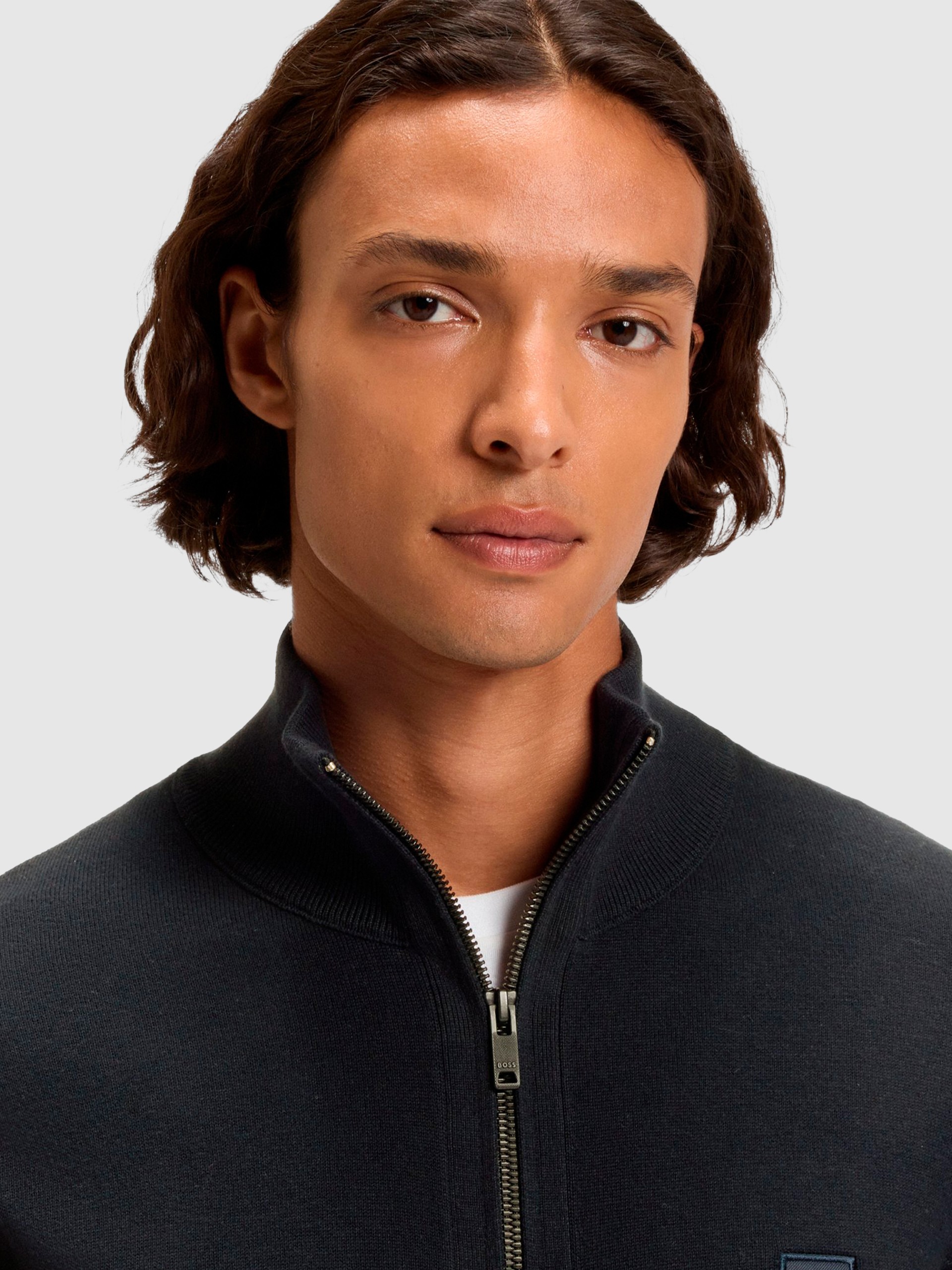 Jacket Man Navy Blue Boss Orange