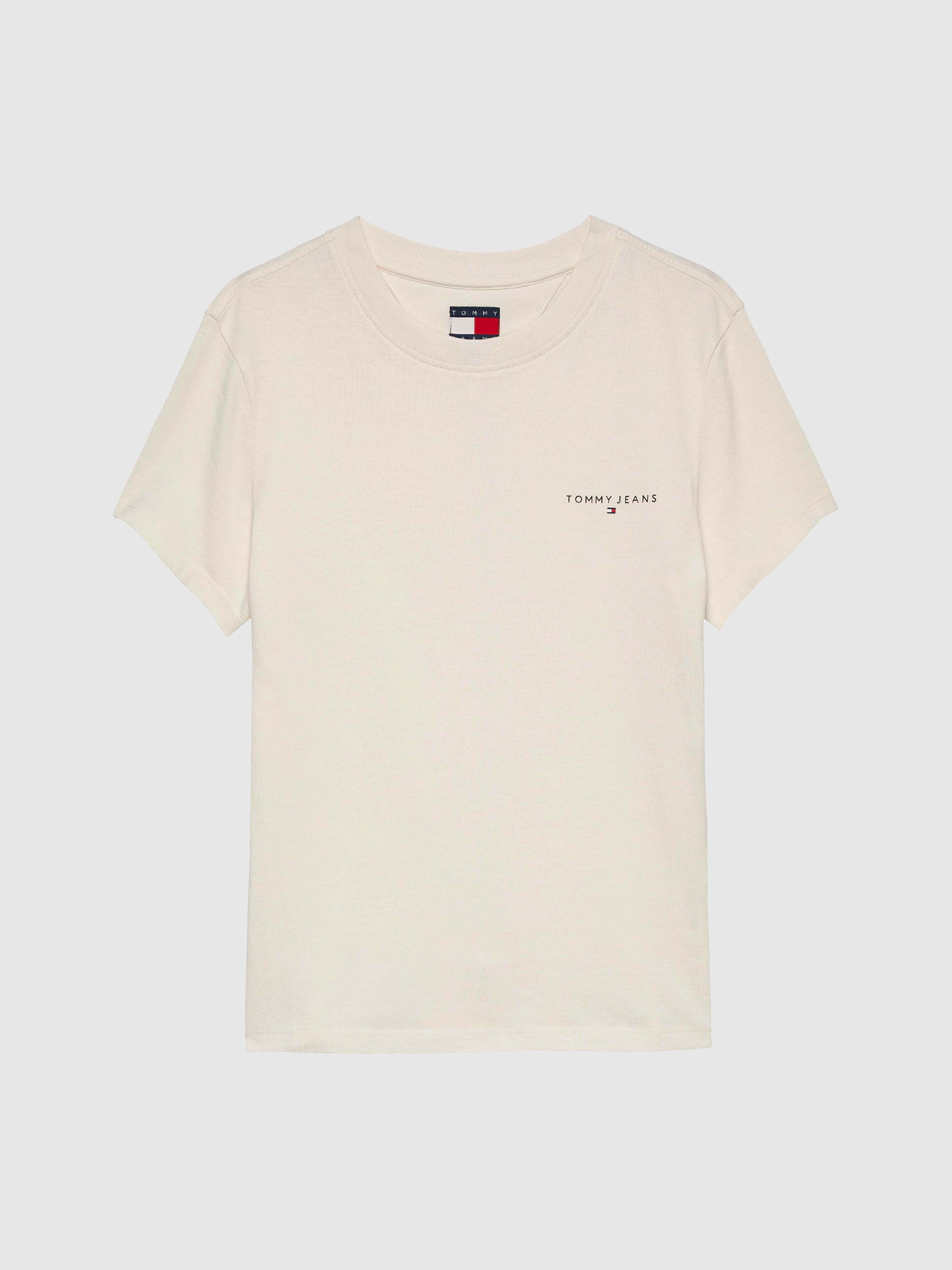 T-Shirt Woman Cream Tommy Jeans