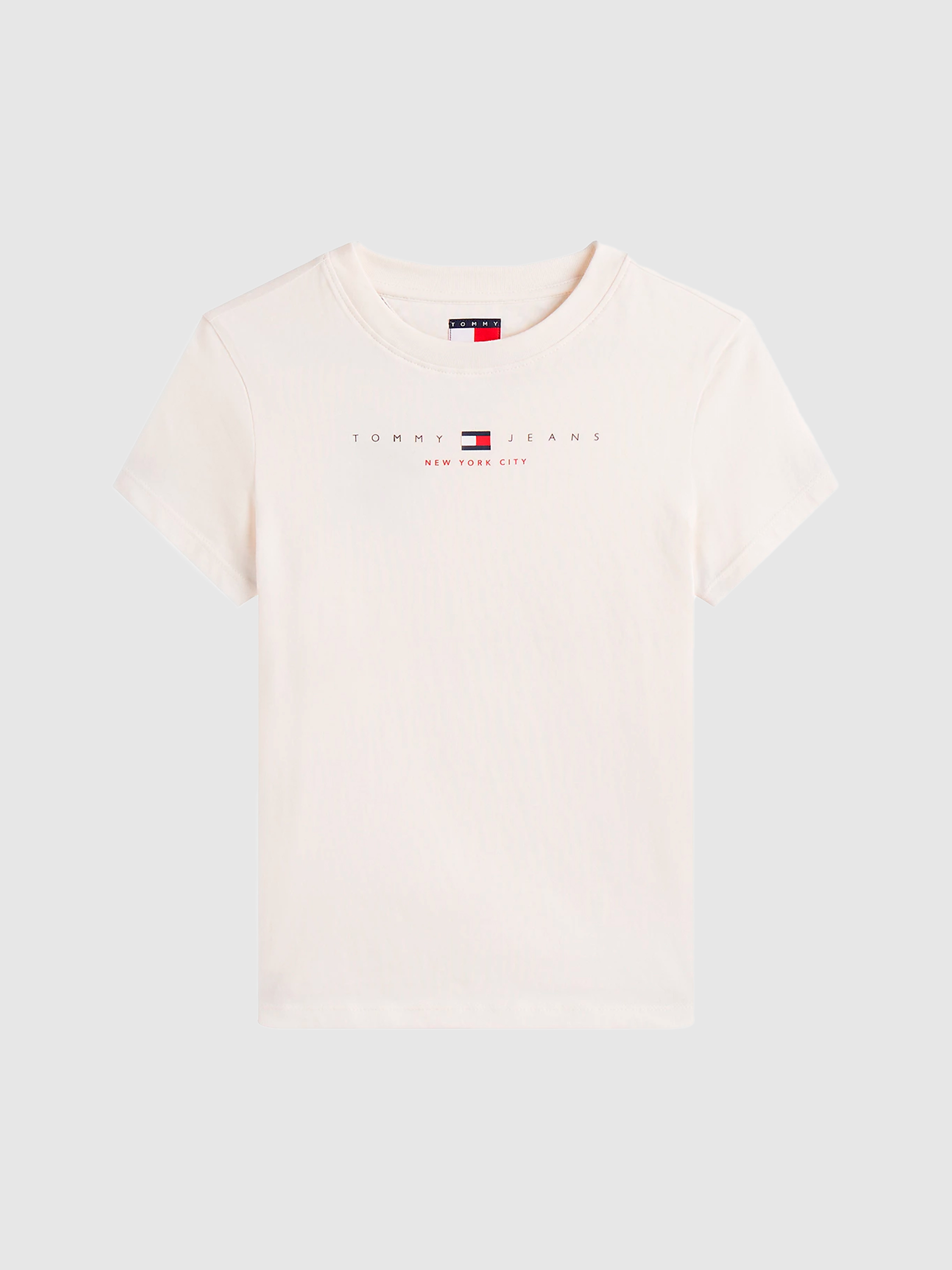 T-Shirt Woman Cream Tommy Jeans
