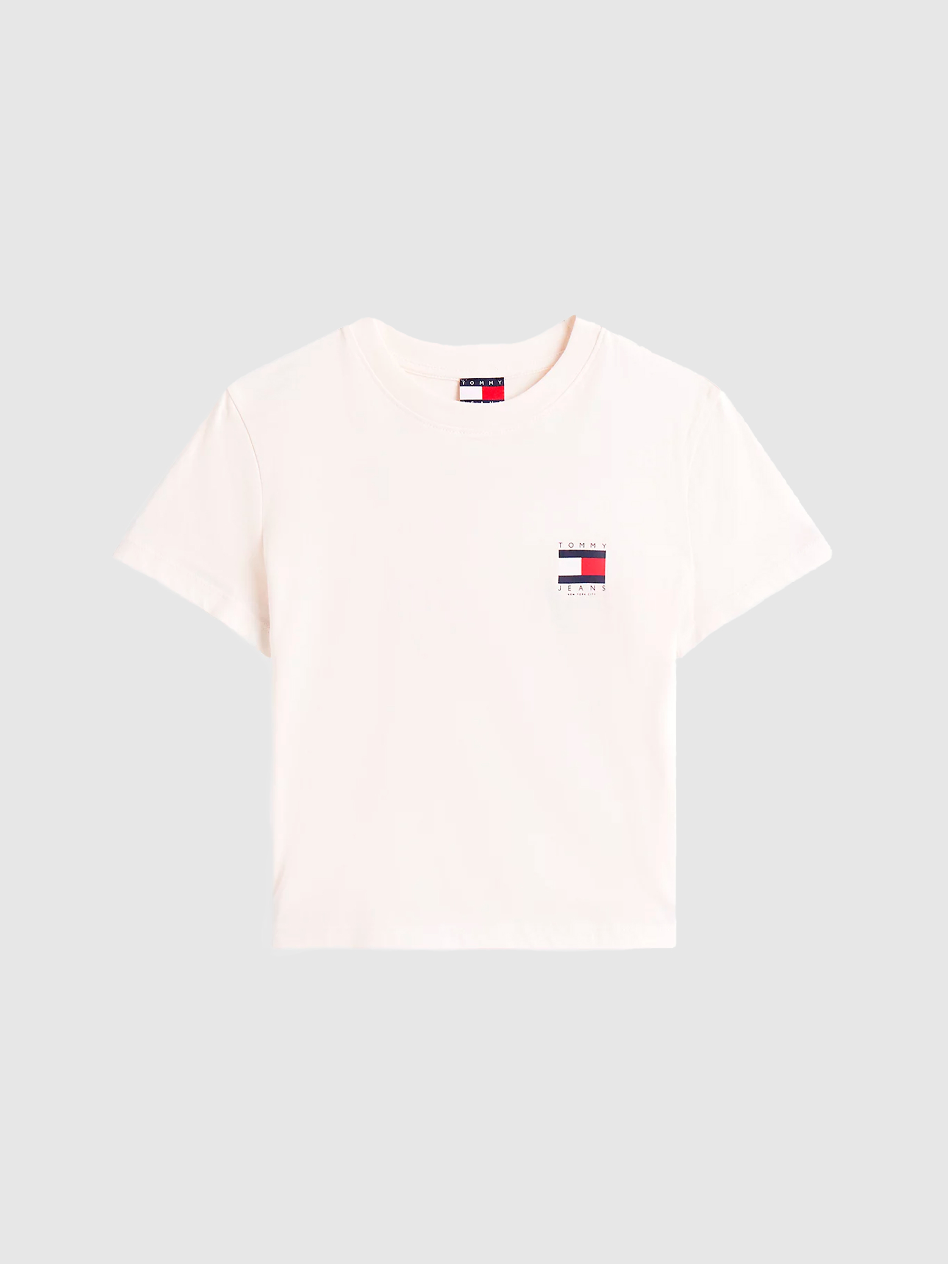 T-Shirt Woman Cream Tommy Jeans