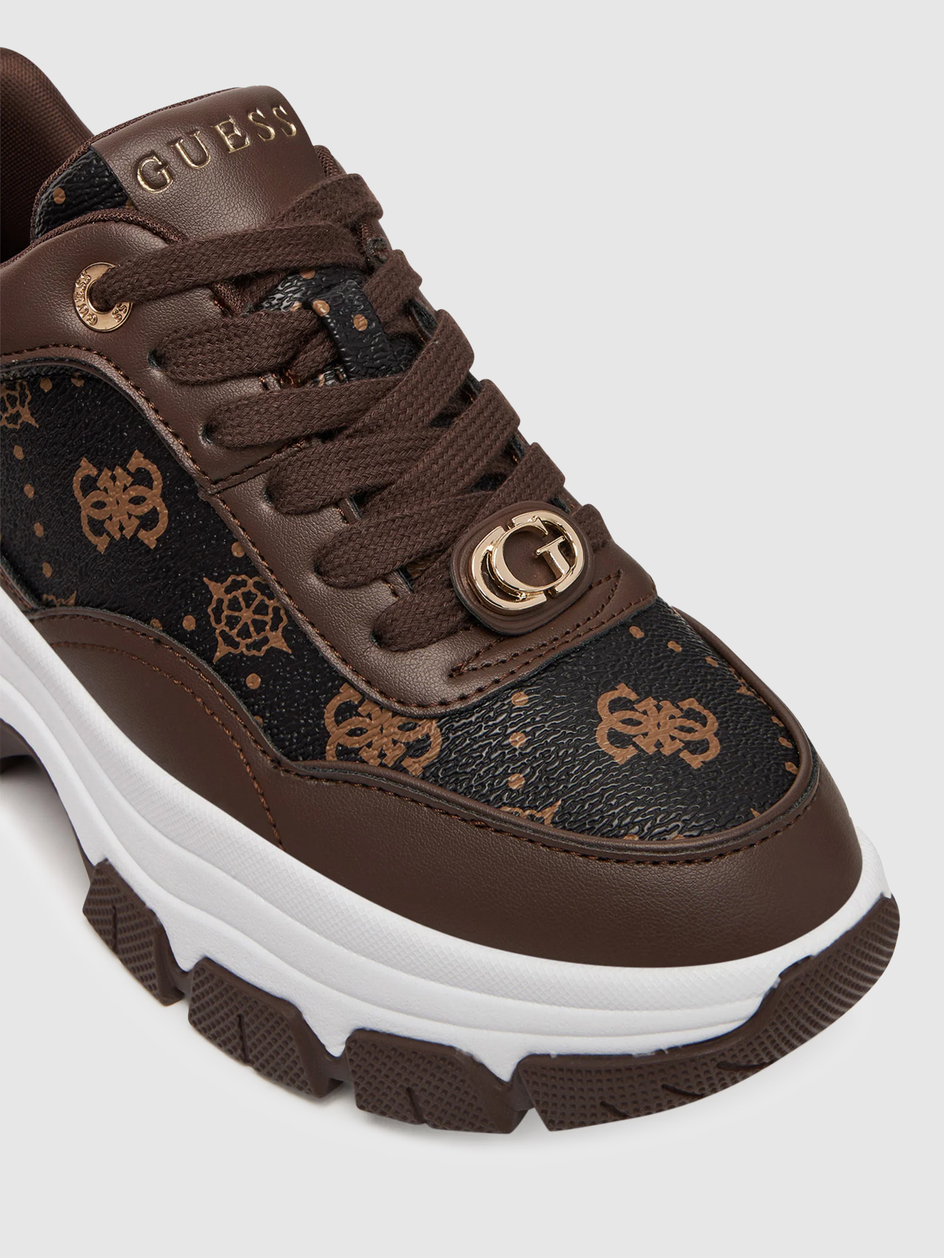 Sneakers Woman Brown Guess Flfbrtpel12 Mellmak